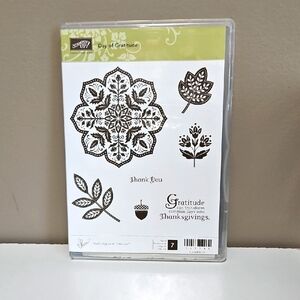 DAY OF GRATITUDE rubber cling Stampin up stamp set